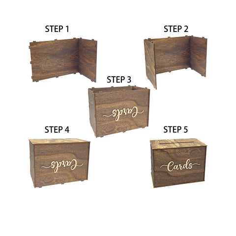 Cregugua arrow heart slot top view highlights secure envelope drop for guests.