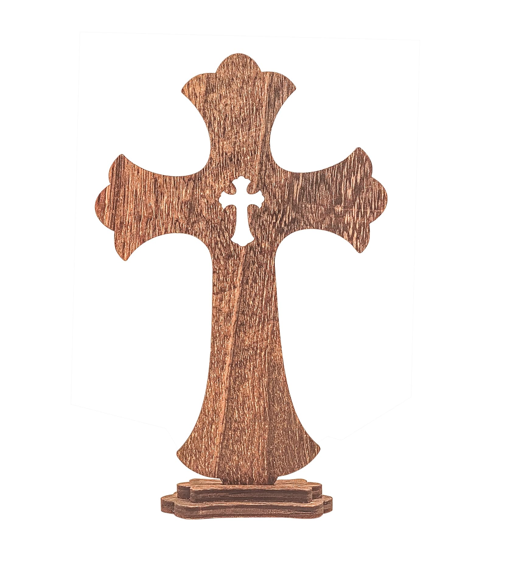 Cregugua carved wood cross for handmade crafts and keepsake gifts