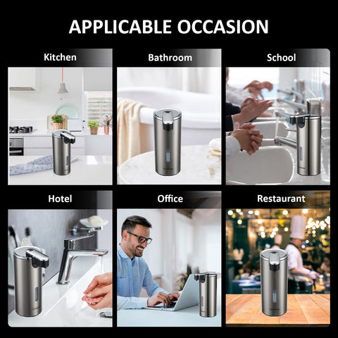 Crehora automatic soap dispenser IPX4 design resists splashes in bathroom settings.