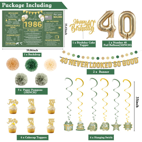 Crenics banner for 40th birthday creates a focal point and festive atmosphere