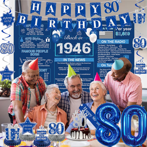 Crenics blue 80th sash for stylish wear and photos