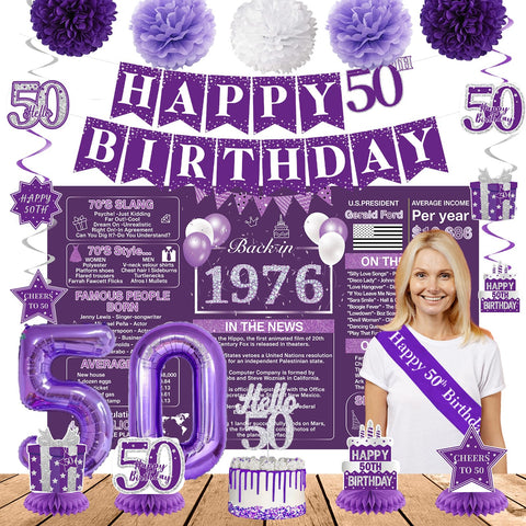 Crenics back in 1976 birthday backdrop for nostalgic photo moments