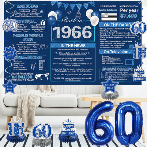 Crenics blue cake topper accentuates celebratory desserts.