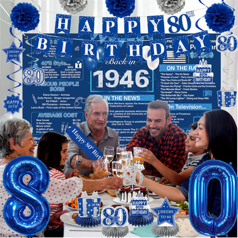 Crenics blue paper pom poms bring airy celebratory decor