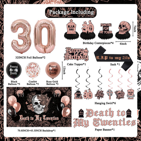 Crenics Death to My Twenties banner for cohesive rose gold accents