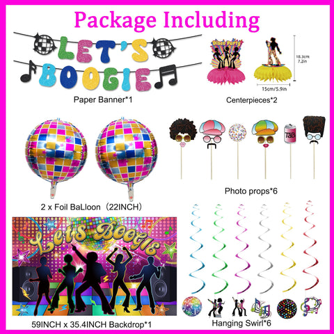 Crenics disco 70s banner adds eye-catching wall decor