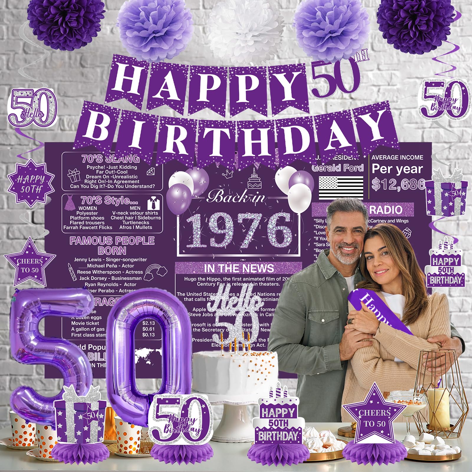 Crenics happy 50th sash provides a stylish keepsake