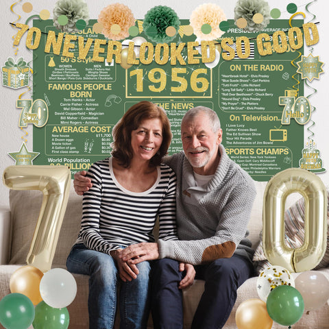 Crenics paper pom poms green and gold bring soft texture.
