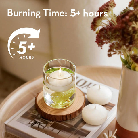 Crenovo dripless water candle in ivory for clean tabletops