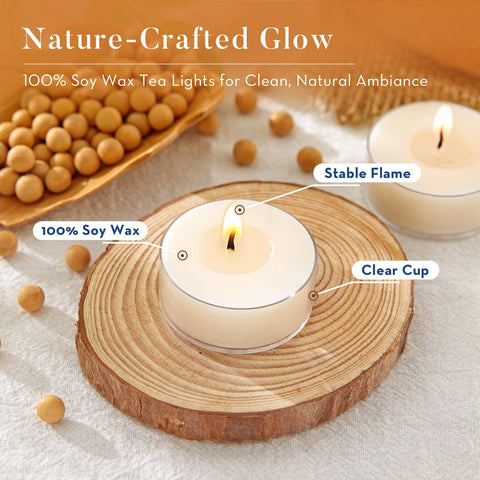 Crenovo tea light in clear acrylic cup enhancing decor