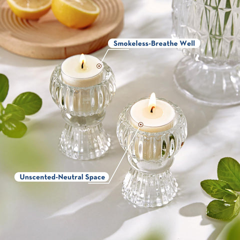 Crenovo tea lights used in wedding centerpiece display