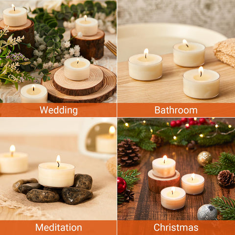 Crenovo wedding centerpiece with tea lights creating romantic ambiance.