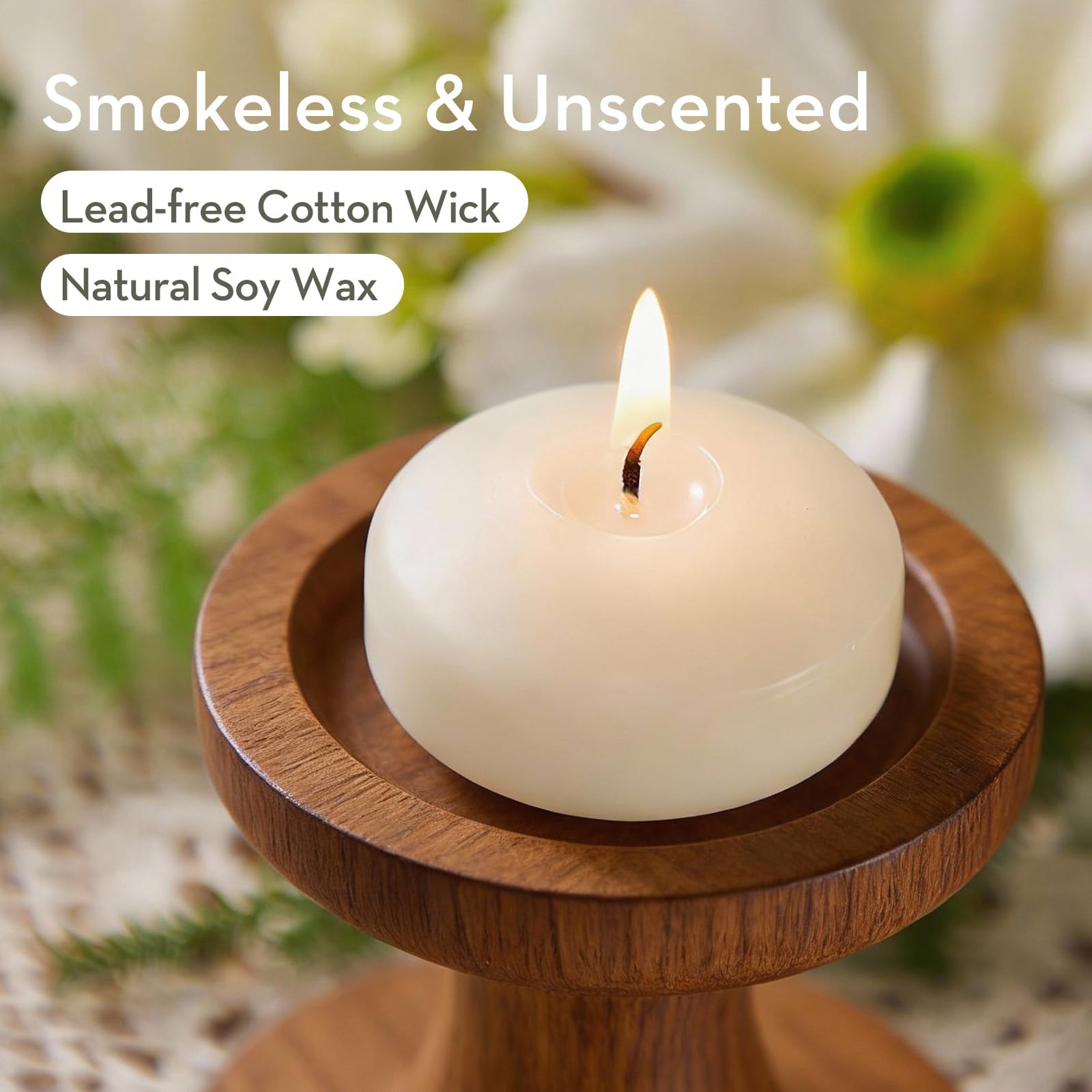 Crenovo water candle burns up to 5-6 hours with steady light