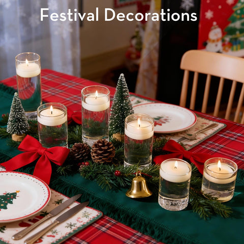 Crenovo wedding centerpiece candle in ivory enhancing decor