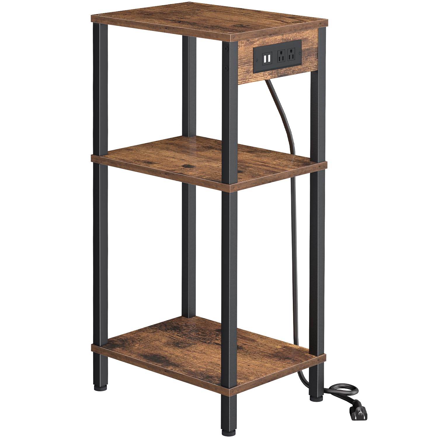 creso-hom side table charging-station with outlets and USB ports for convenient charging