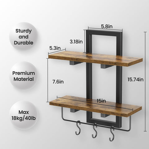 Creso Hom wall shelves suit kitchen or bathroom for compact storage