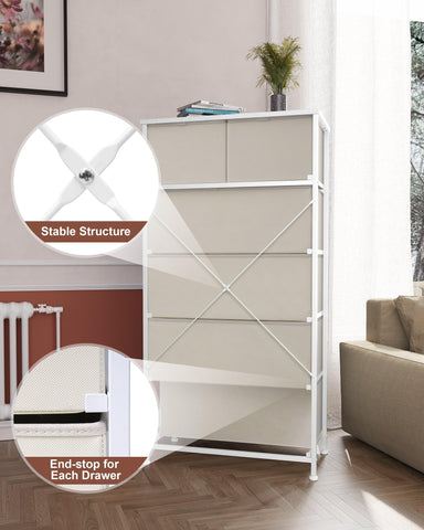 Crestlive dresser steel frame supports daily use in bedrooms.