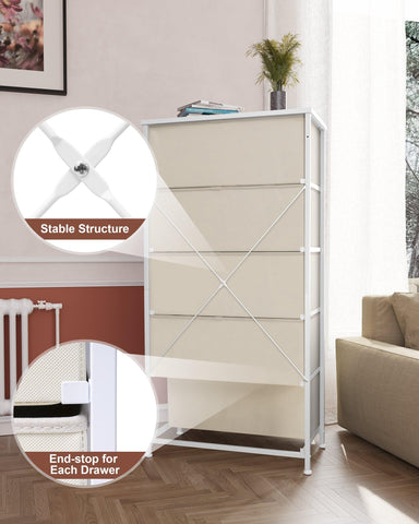 Crestlive vertical dresser in hallway illustrating compact, space-saving organization.