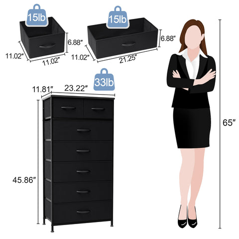 Crestlive Products 7-drawers close-up shows sturdy handles and fabric bins for easy access.