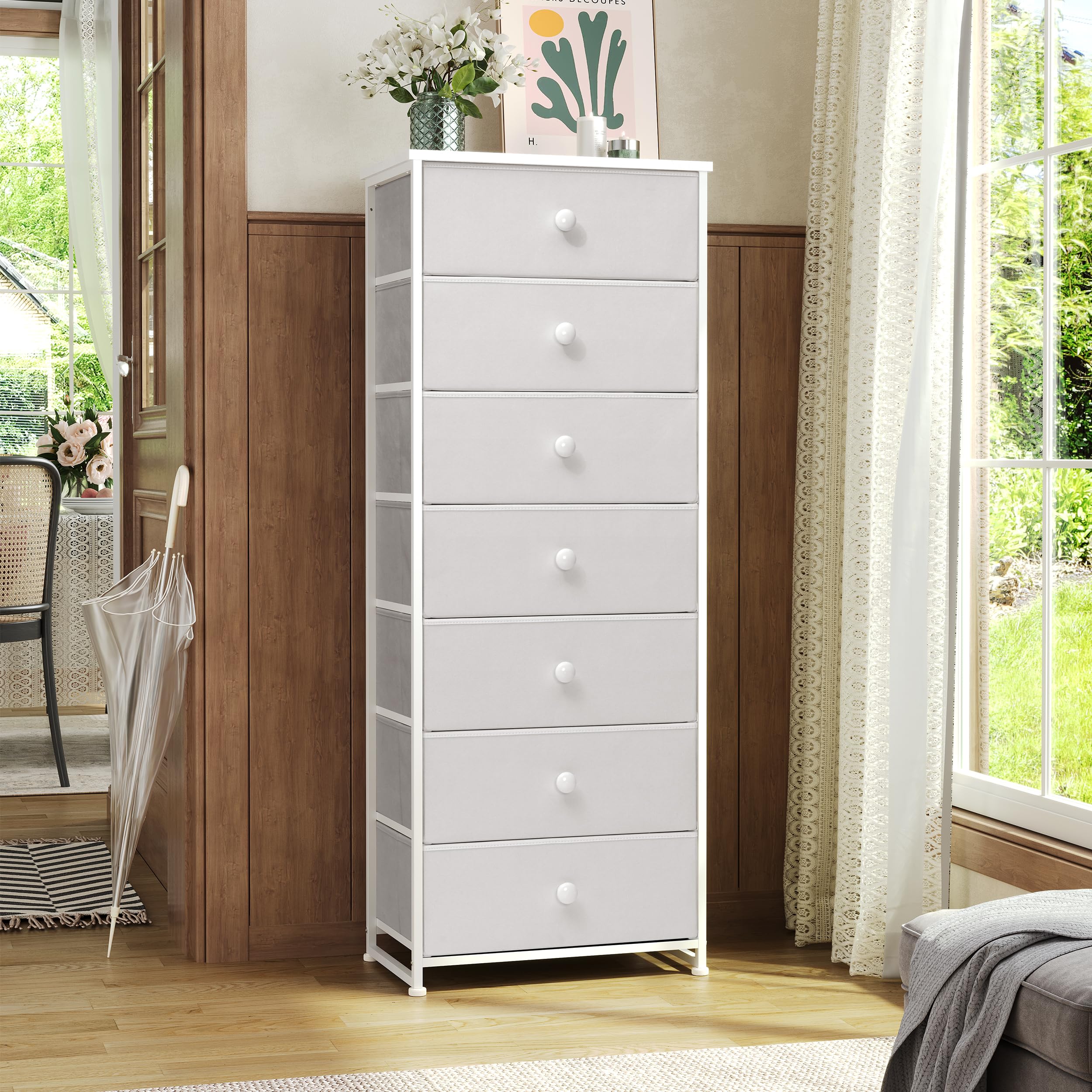 Crestlive tall dresser feet adjust for uneven floors.