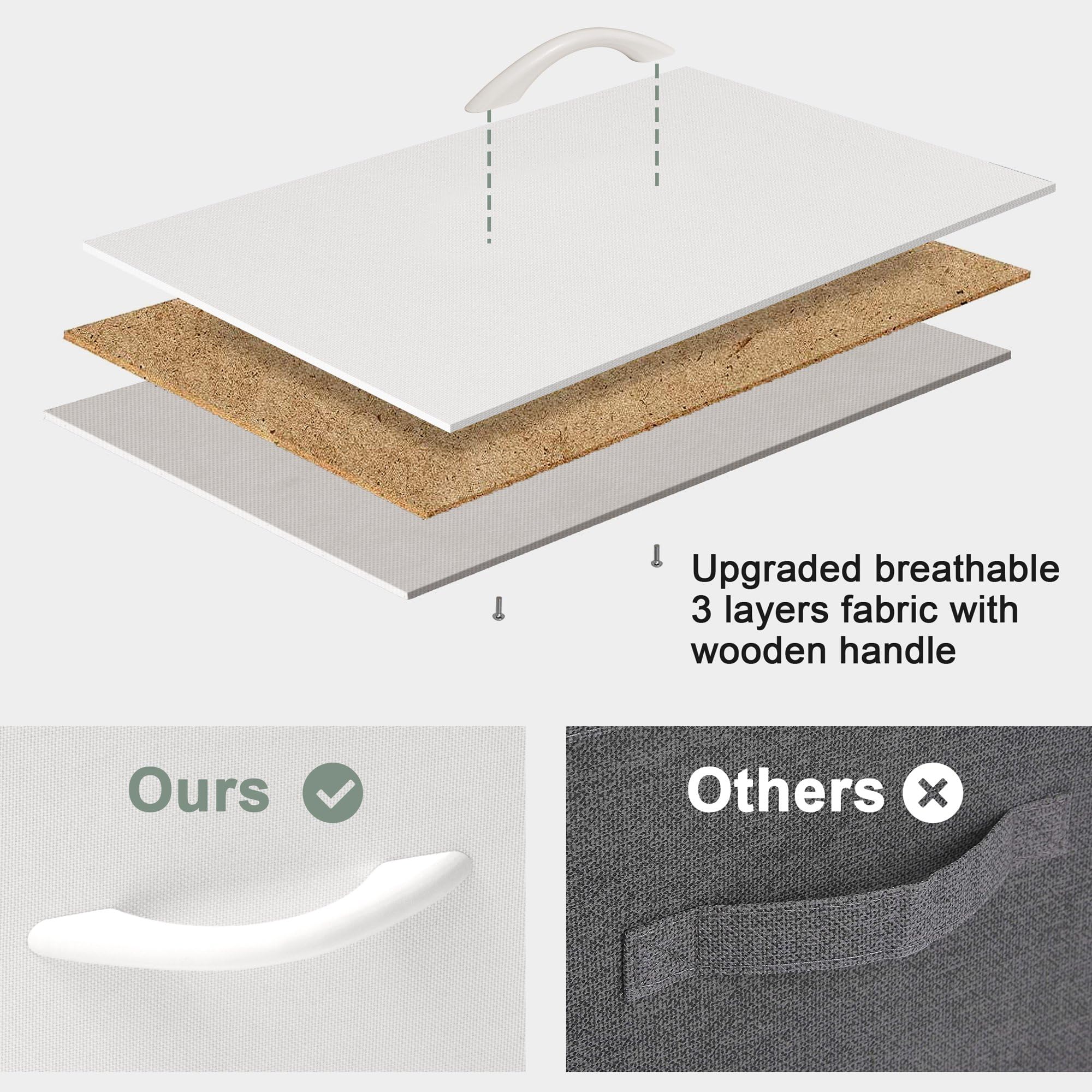 Crestlive Tall Dresser includes floor-protecting plastic feet for gentle surfaces.
