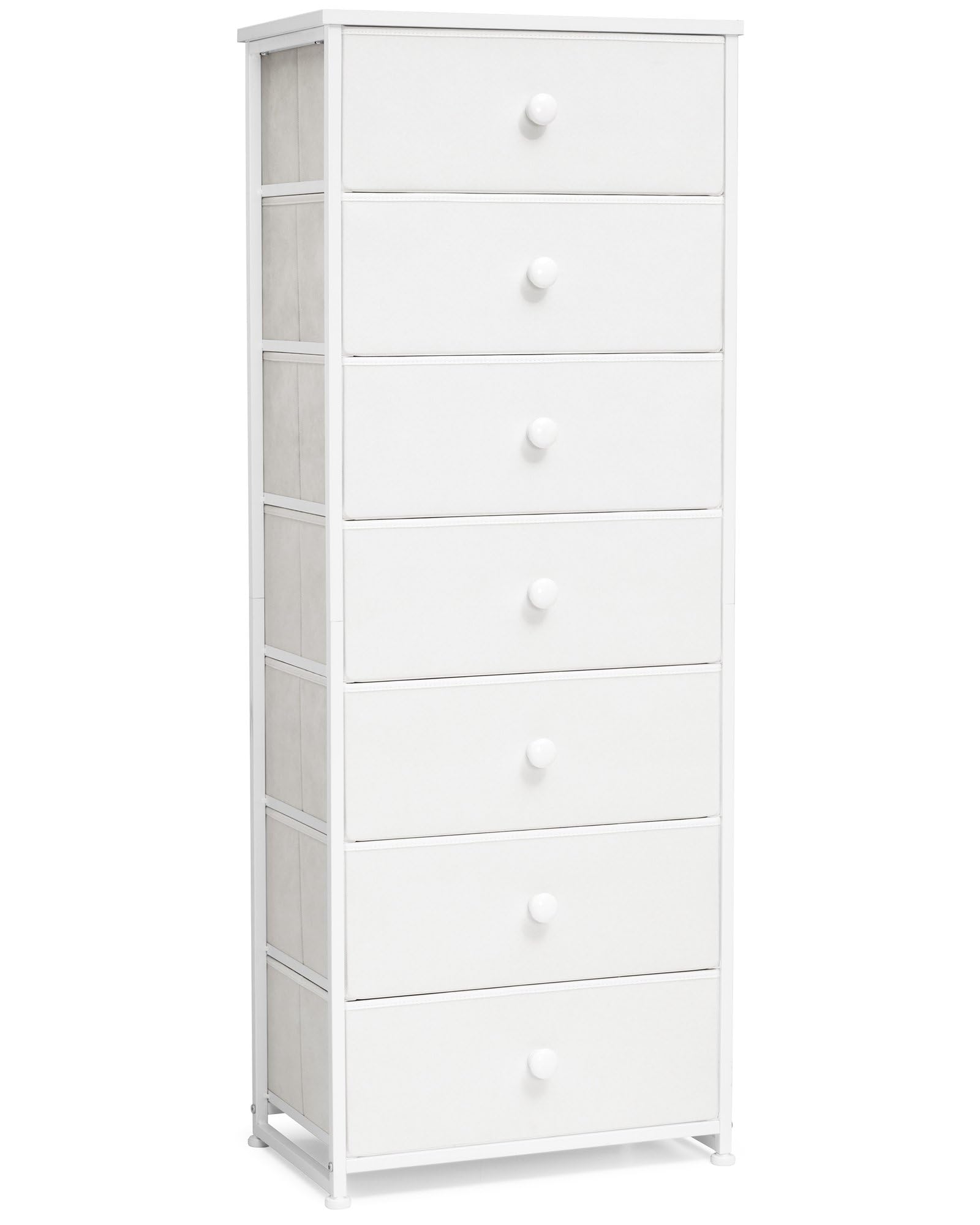 Crestlive tall dresser front view with seven drawers for organized clothing storage.