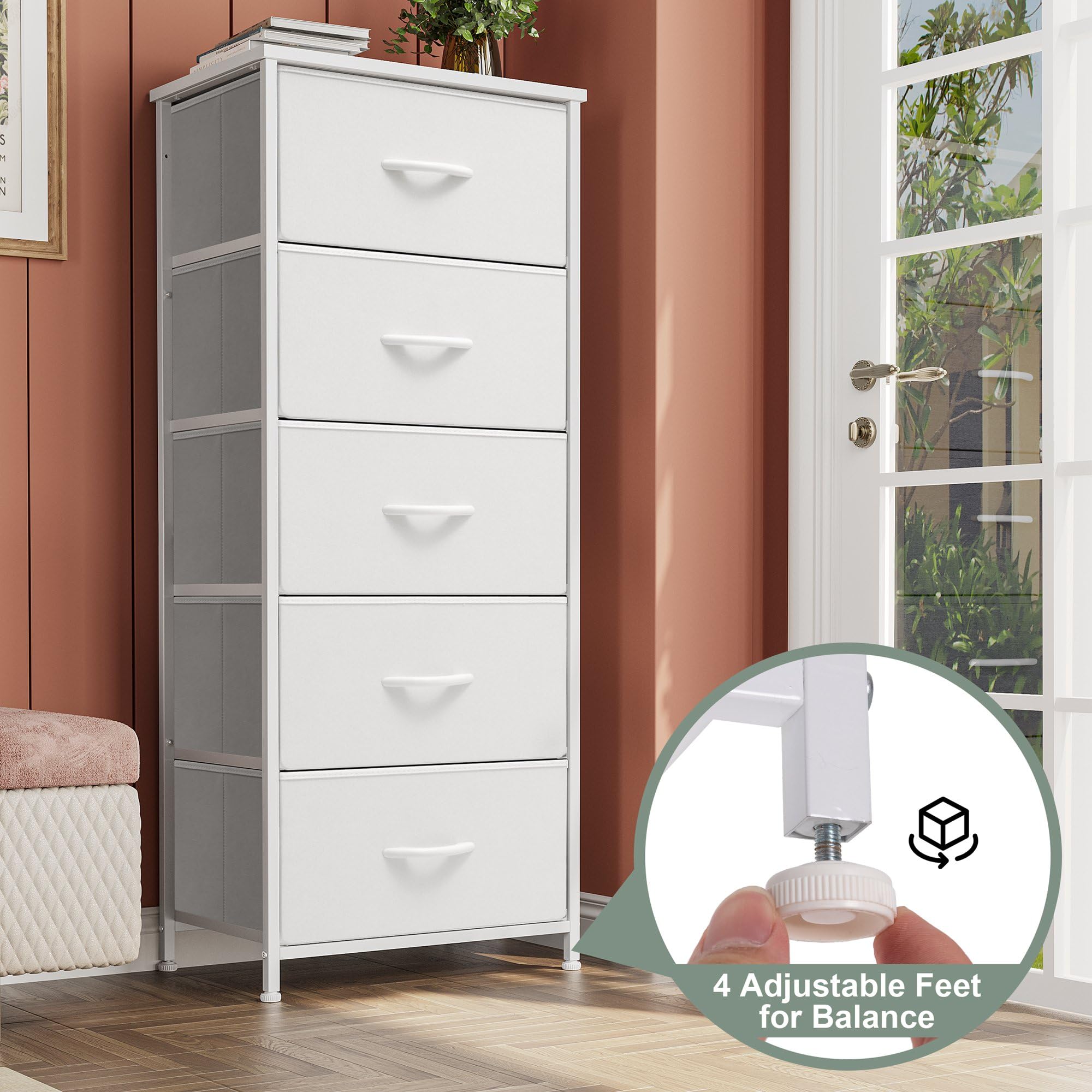 Crestlive Tall Dresser helps organize rooms like nurseries and dorms.