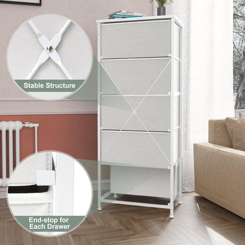Crestlive Tall Dresser features a sturdy steel frame for daily use.