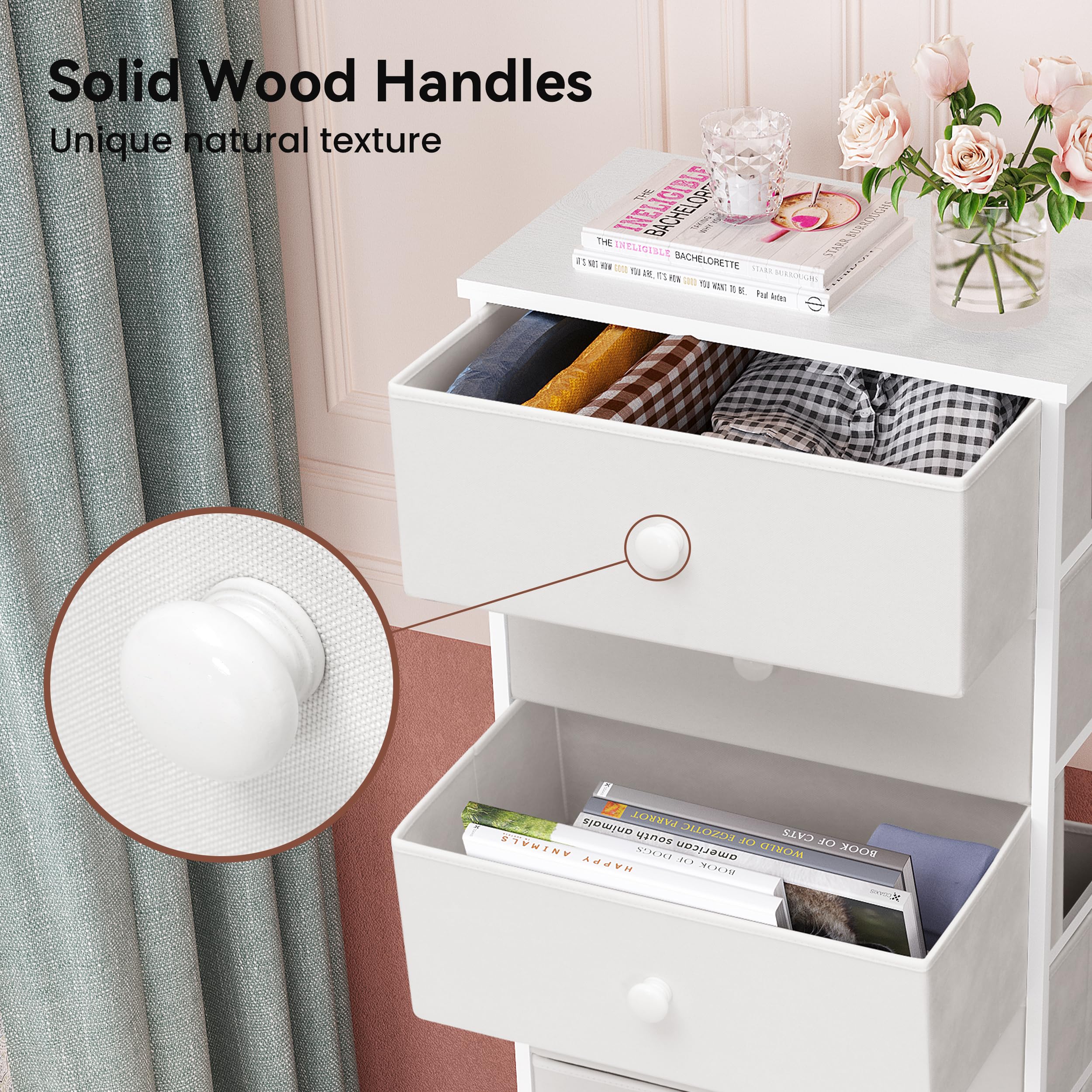 Crestlive tall dresser vertical storage unit fits in compact bedrooms.