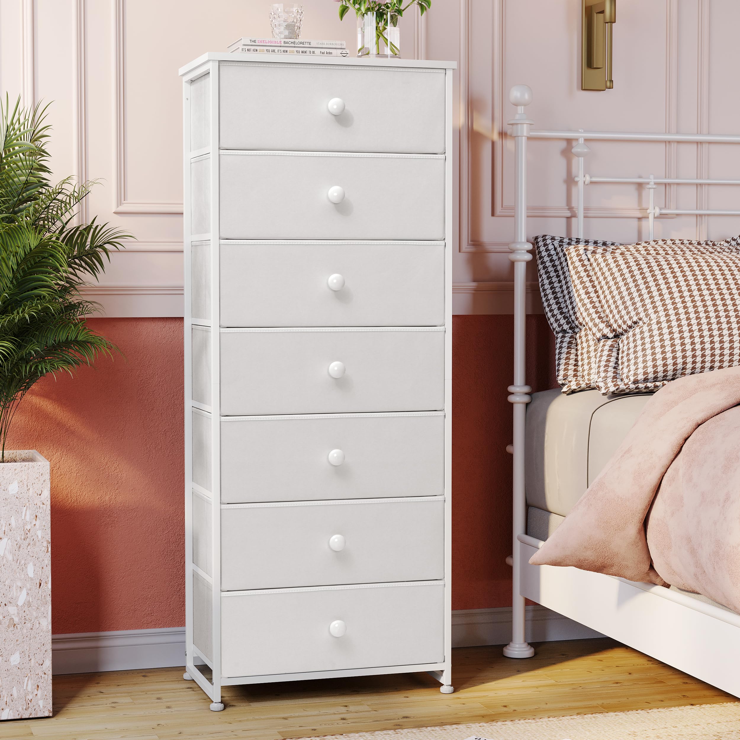 Crestlive tall dresser includes anti-tip hardware for stability.