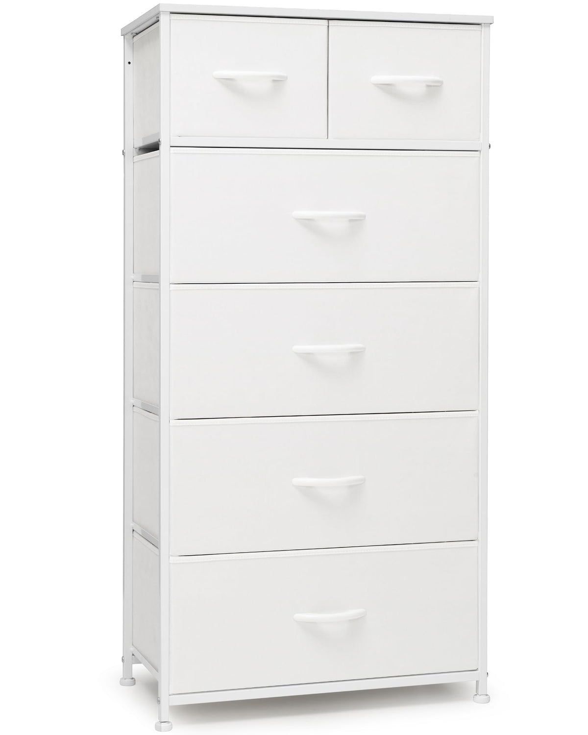 Crestlive tall dresser with wood top offers compact bedroom storage and a sturdy surface.