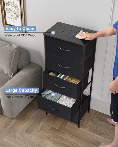 Crestlive vertical dresser in a bedroom setup showcasing versatile organization.