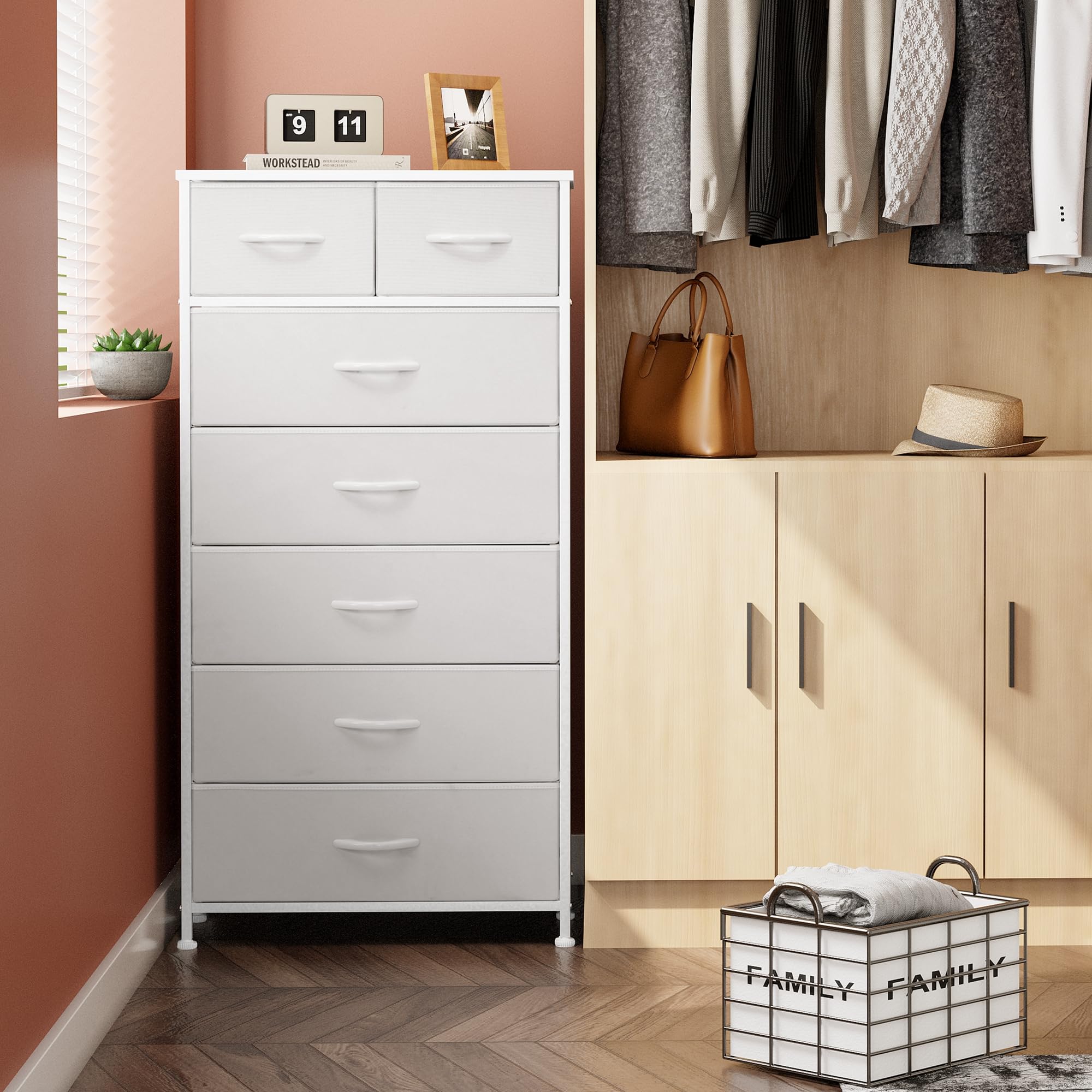 Durable handles for smooth opening and closing of drawers.