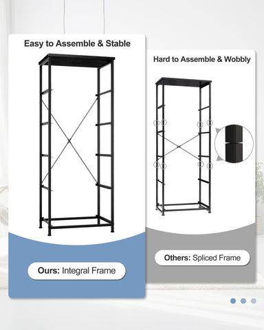 Crestlive vertical dresser wood top provides sturdy surface for lamp or decor.