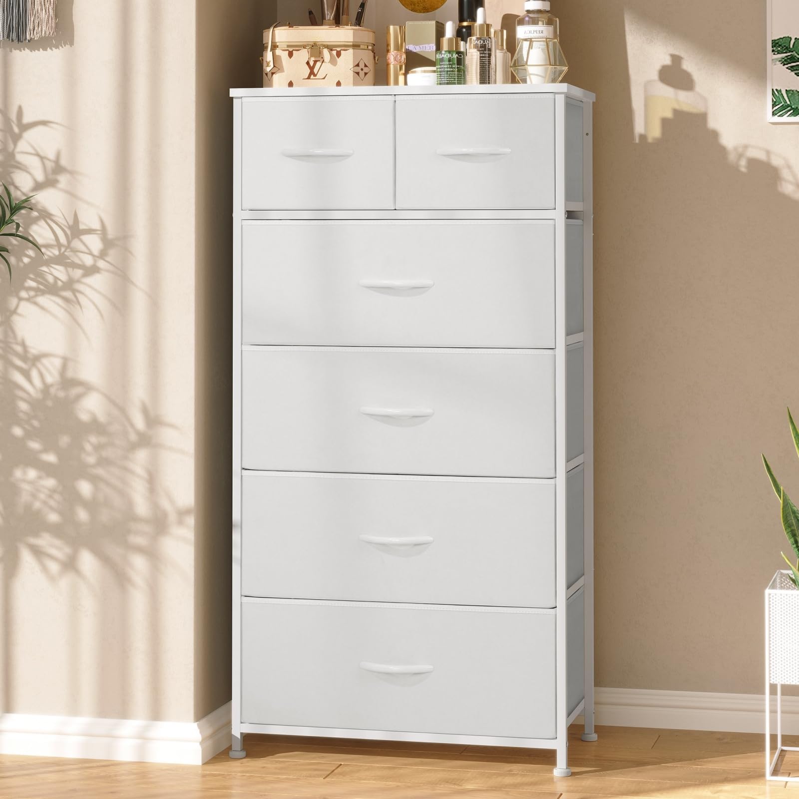 Crestlive six-drawer chest provides organized closet storage in a slim footprint.