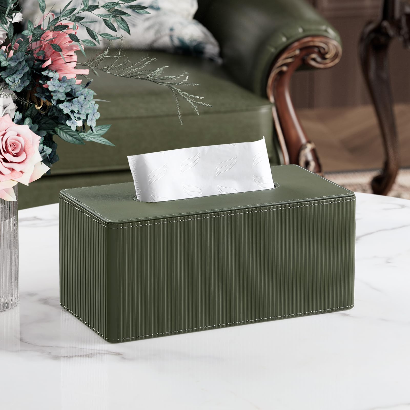 Cretkhp modern rectangle tissue box holder suitable for living rooms