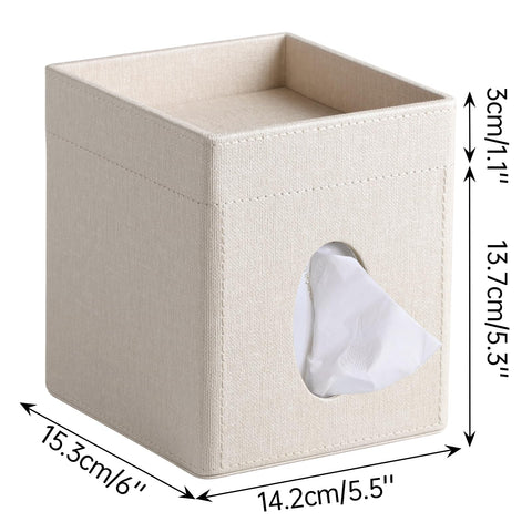 Cretkhp tissue box cover decorative organizer for bathroom, bedroom or office.
