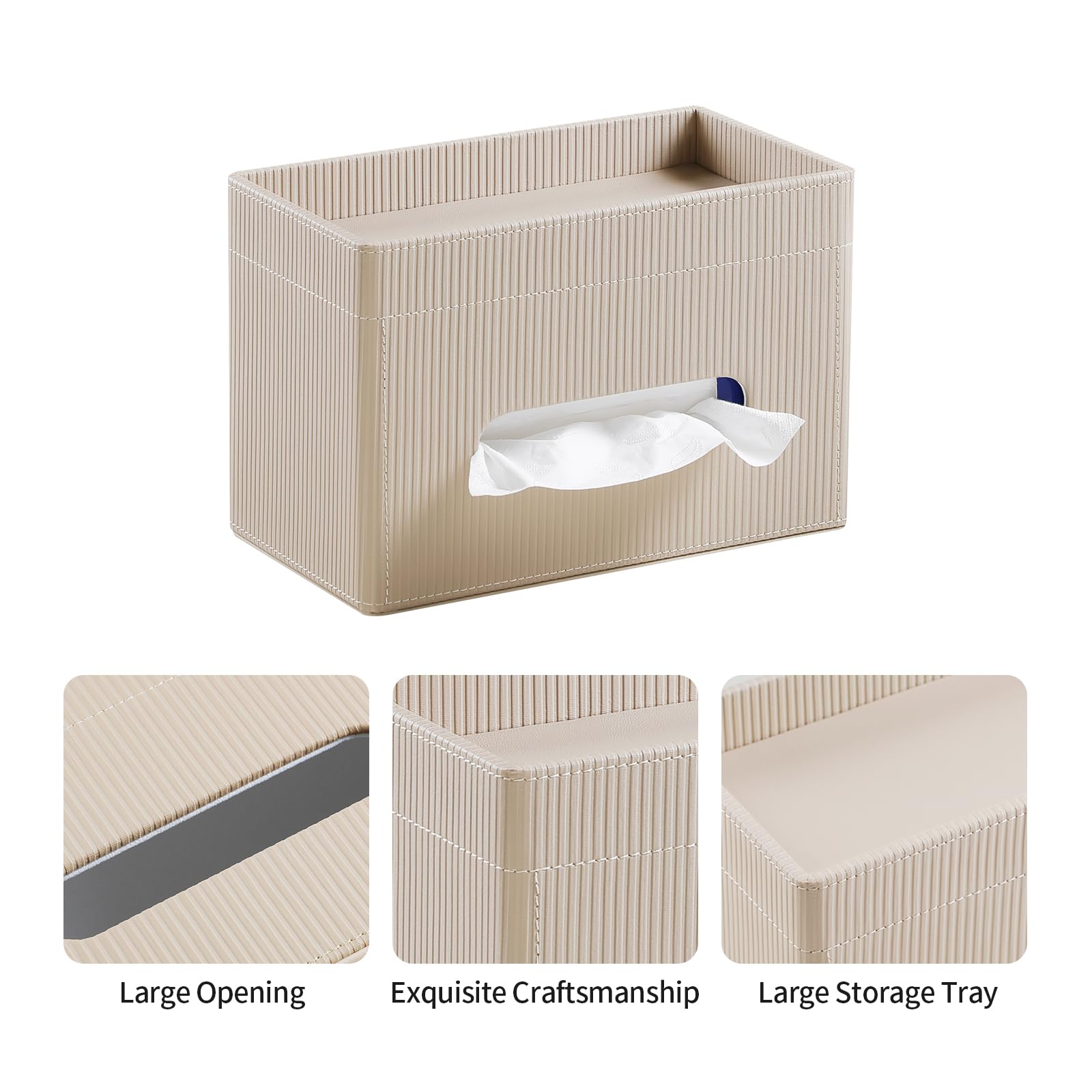 Cretkhp PU leather exterior is waterproof and easy to wipe clean.