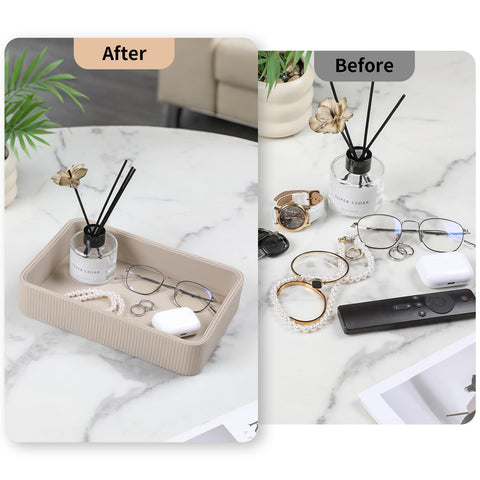Cretkhp valet tray for office desk organization and easy item access