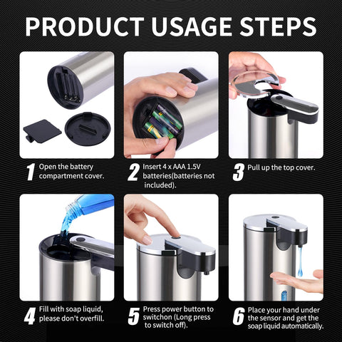 Crevauh 3-level volume control helps tailor soap usage.
