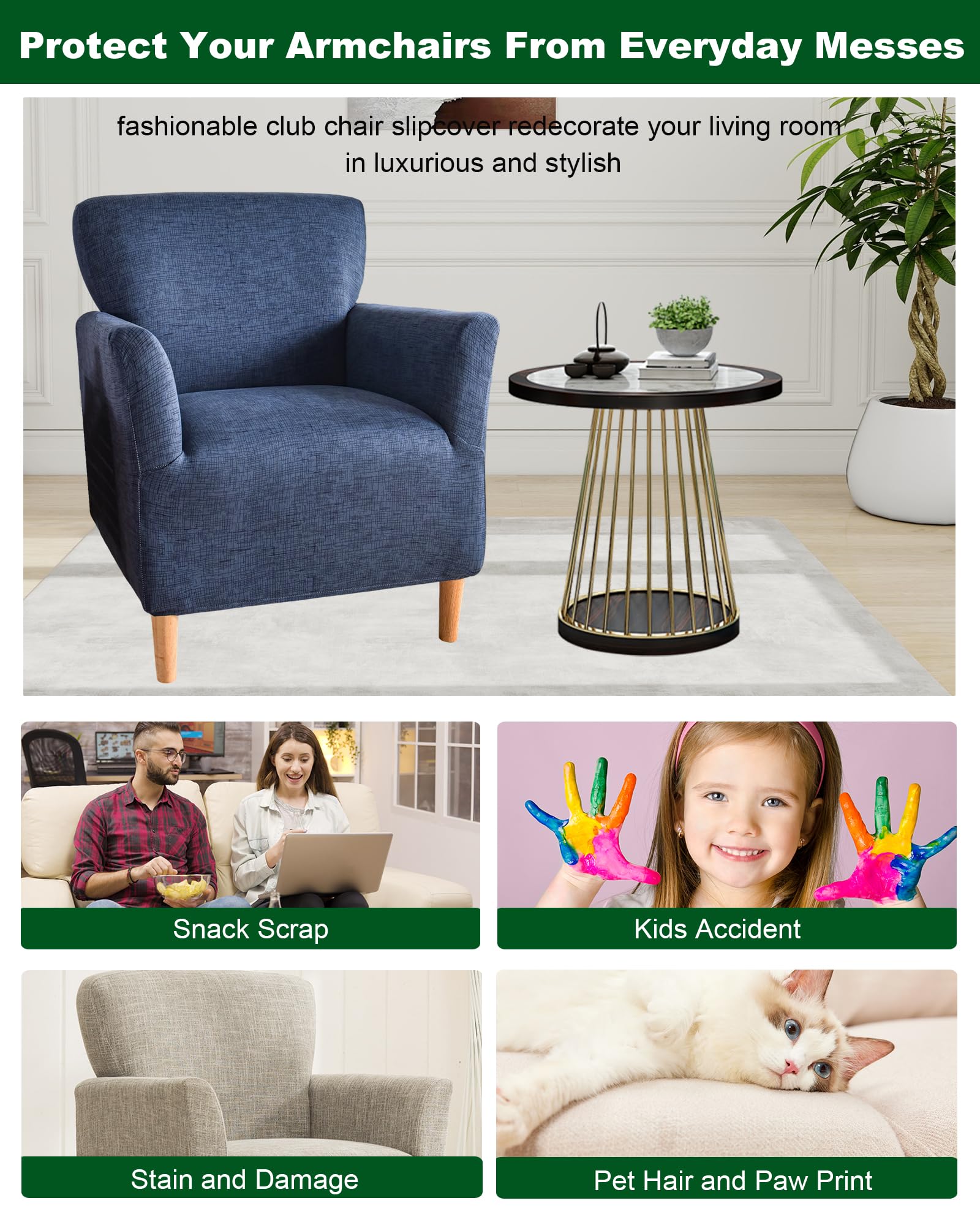 CRFATOP armchair slipcover adds pattern design for stylish spaces