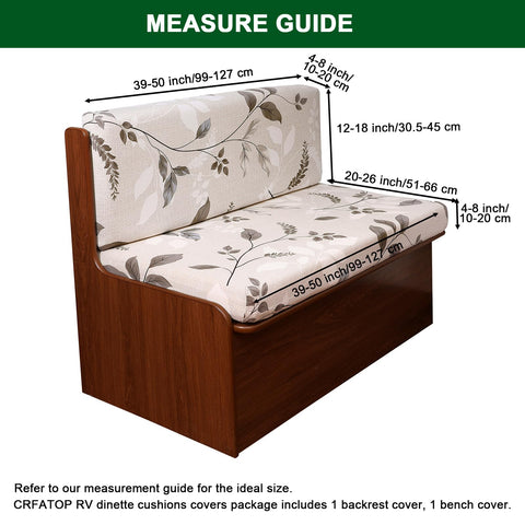 CRFATOP RV cushion care image shows machine-washable, cold-water cleaning.