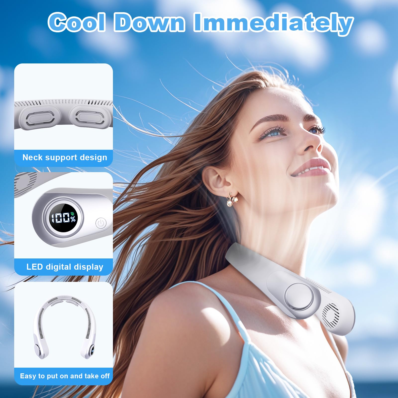 CRISLEX bladeless neck fan safety design reduces tangling for families.