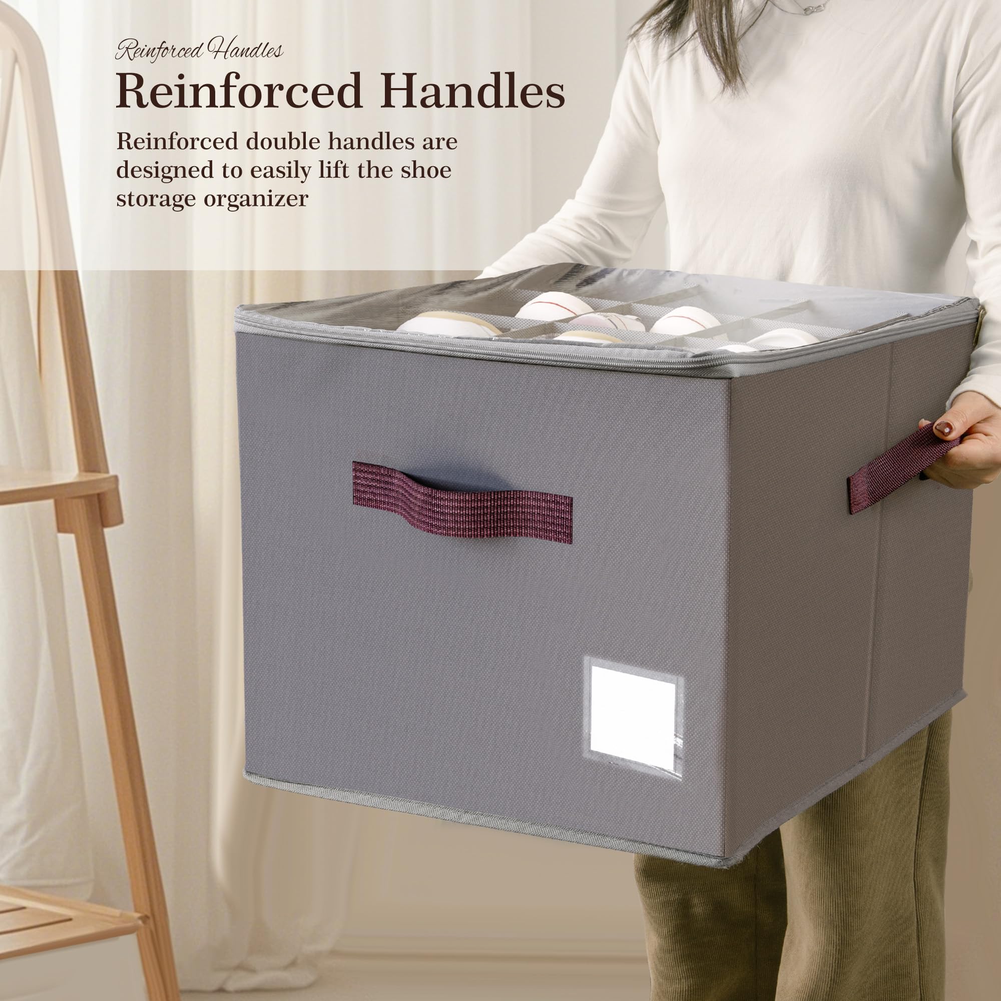 Criusia 12-16-pair capacity keeps sneakers neatly stacked in a compact footprint.