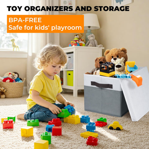 Criusia 16x12-in storage bin fits shelves for easy access.