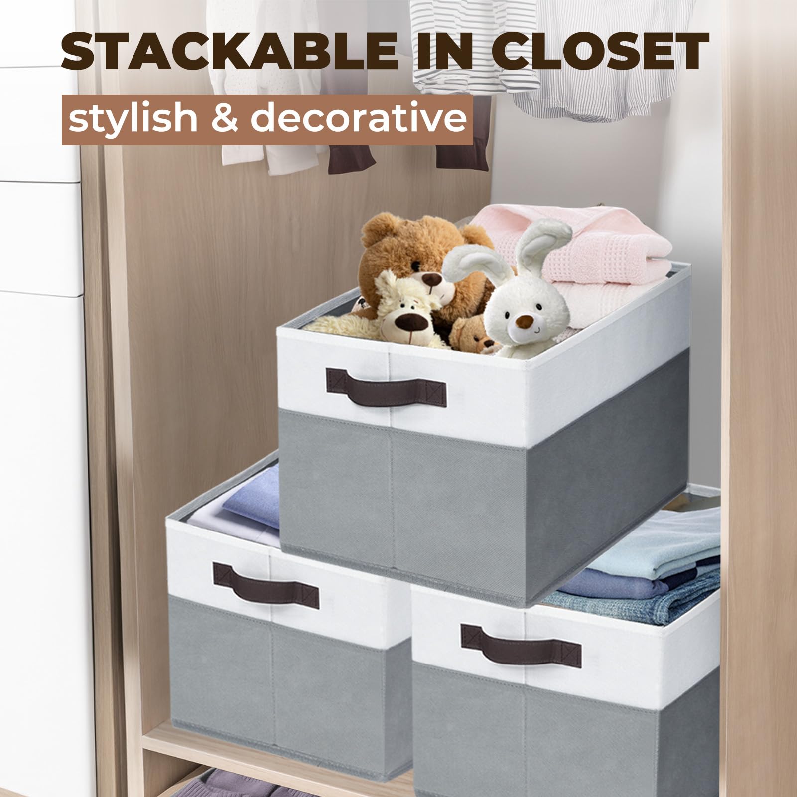 Criusia 16x12x10 storage bin provides ample capacity.