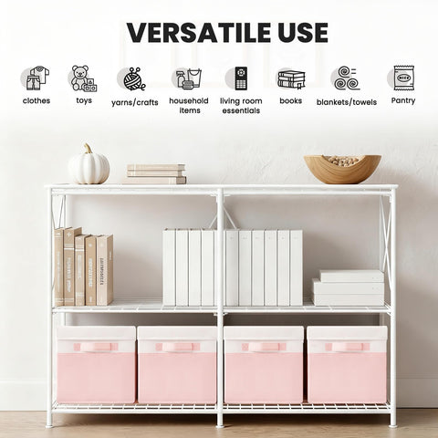 Criusia 4-pack bins suit bedroom and living room organization.