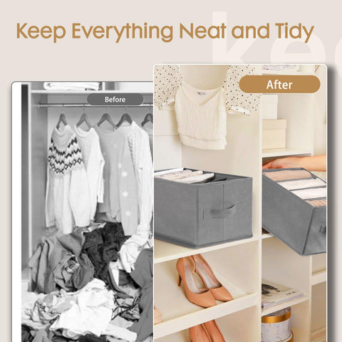 Criusia 6 Pack with 33-grid dividers for organized clothing categories.