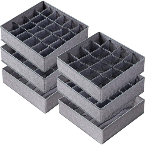 Criusia drawer organizer set assembly showing a complete filing of compartments for neat storage in drawers