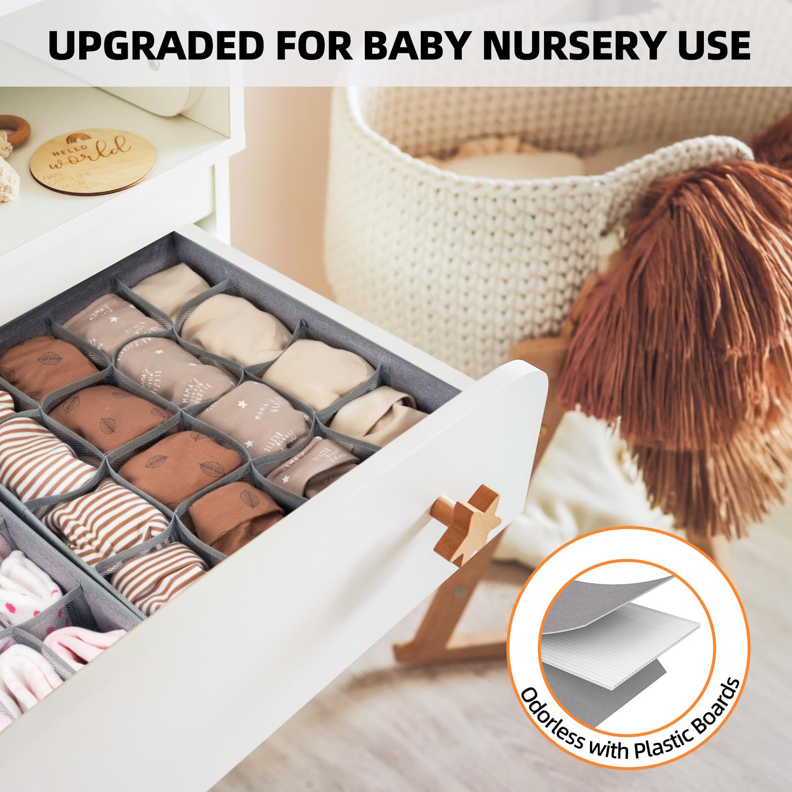 Criusia washable-wrapped boards underline odorless, durable design for nursery and home
